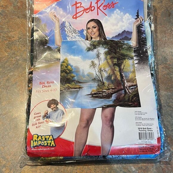 Bob Ross Halloween Costume Dress NWT - Picture 1 of 6